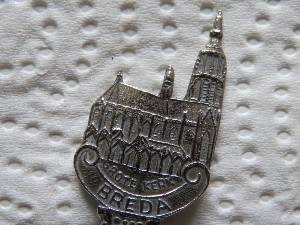 Lepeltje de Grote of Onze-Lieve-Vrouwekerk Breda, Overige materialen, Verzenden, Verzilverd, Zo goed als nieuw