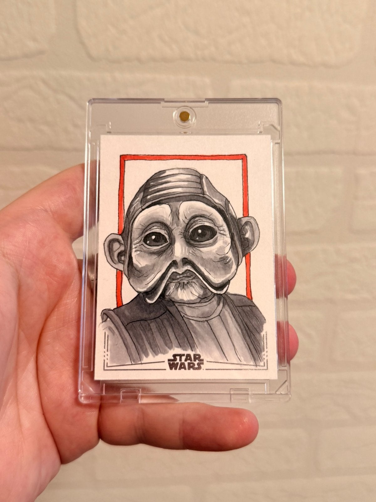 Topps Star Wars Nien Nunb Sketch Card - Jodie Rae Charity, Ophalen of Verzenden, Zo goed als nieuw, Overige typen