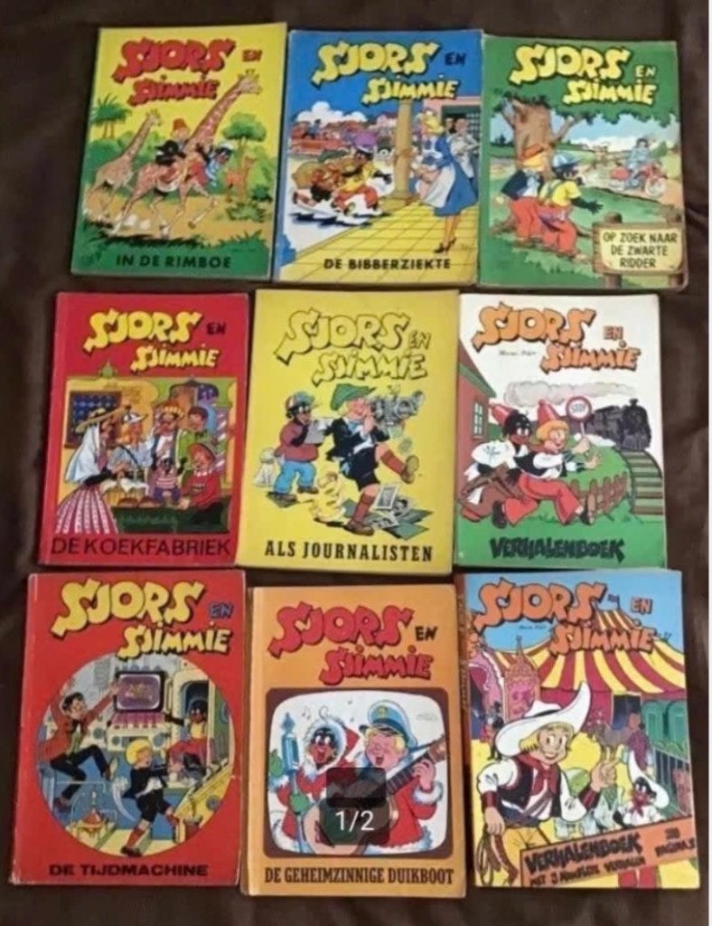 9 delen Sjors en Sjimmie door Frans Piet, Boeken, Meerdere stripboeken, Ophalen of Verzenden, Gelezen
