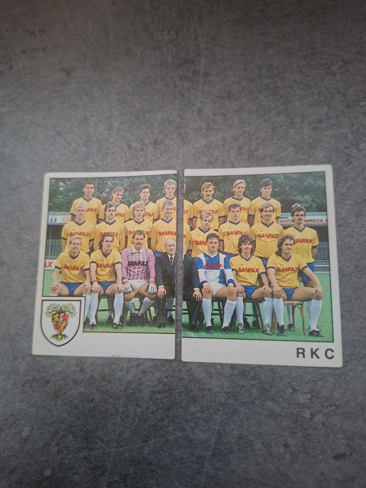 Panini sticker Voetbal 89. Teamfoto RKC Waalwijk., Ophalen of Verzenden, Zo goed als nieuw, Sticker