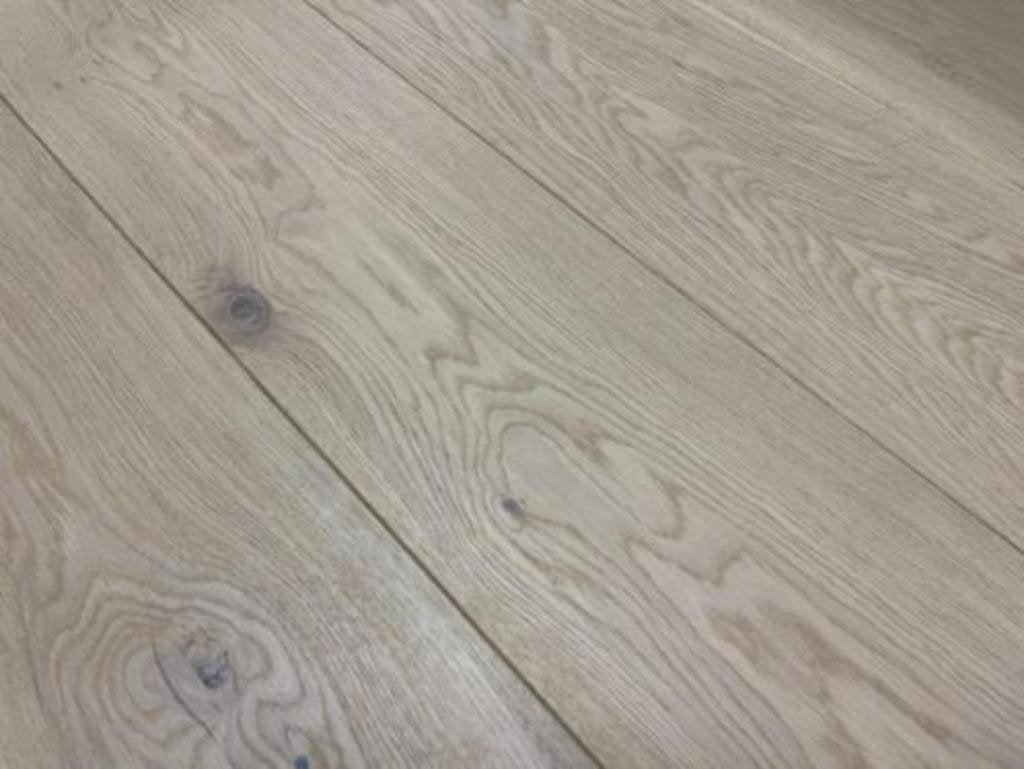 Eiken duoplank vloer wit geolied 19mm dik en 235mm, Parket, 75 m² of meer, Wit, Nieuw