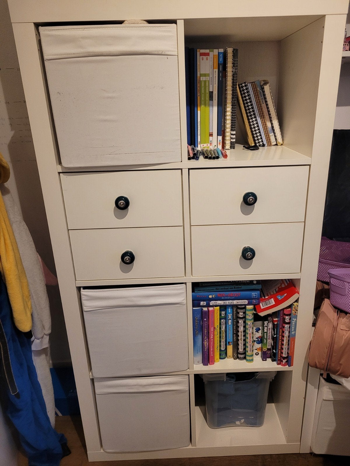 IKEA KALLAX Kast met lades en opbergboxen, Ophalen