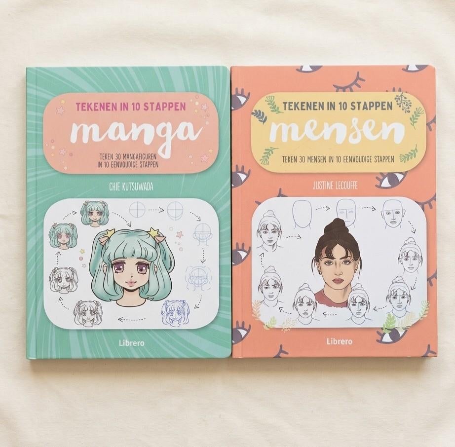 Tekenen in 10 stappen: Manga & Mensen (2 boeken), Nieuw, Ophalen of Verzenden, Tekenen en Schilderen, Geschikt voor kinderen
