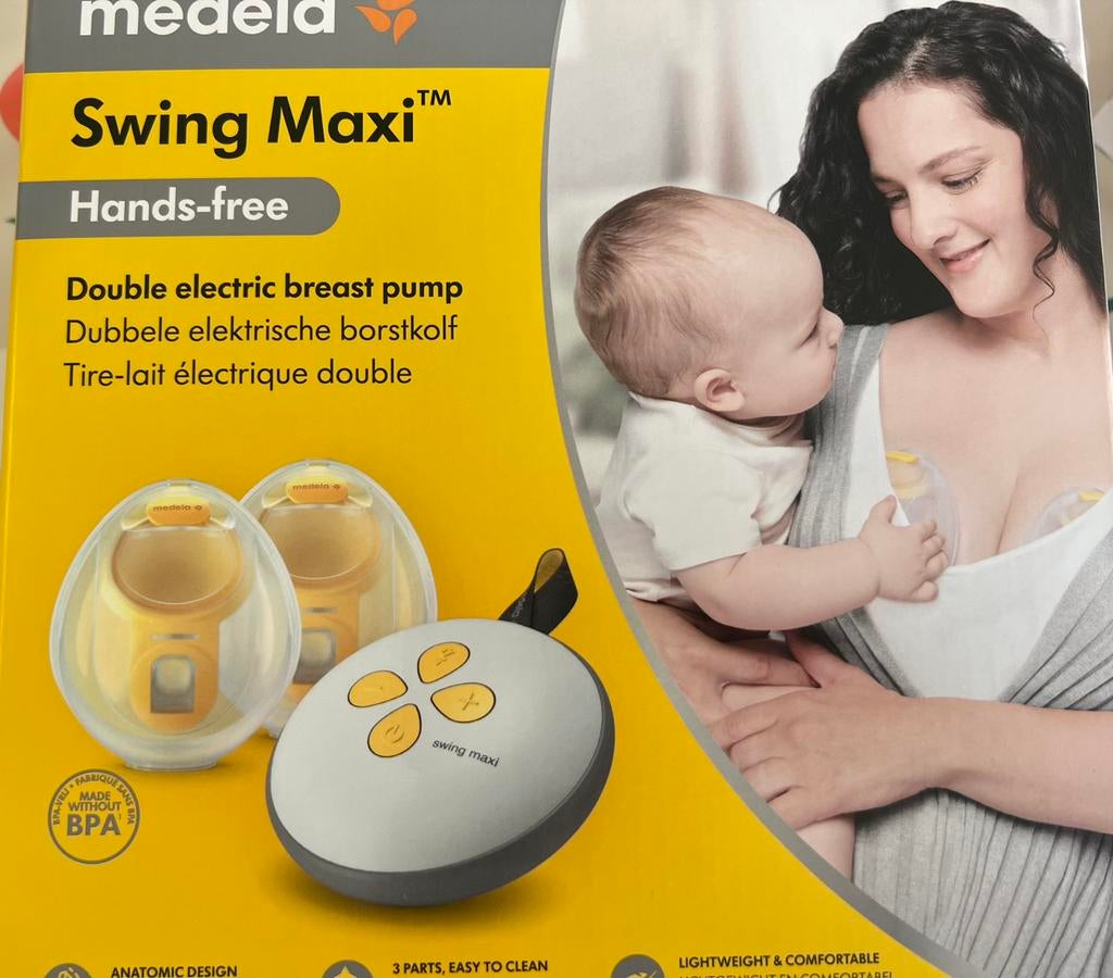 medela swing maxi hands free double electric breast pump, Kinderen en Baby's, Babyvoeding en Toebehoren, Ophalen, Zo goed als nieuw