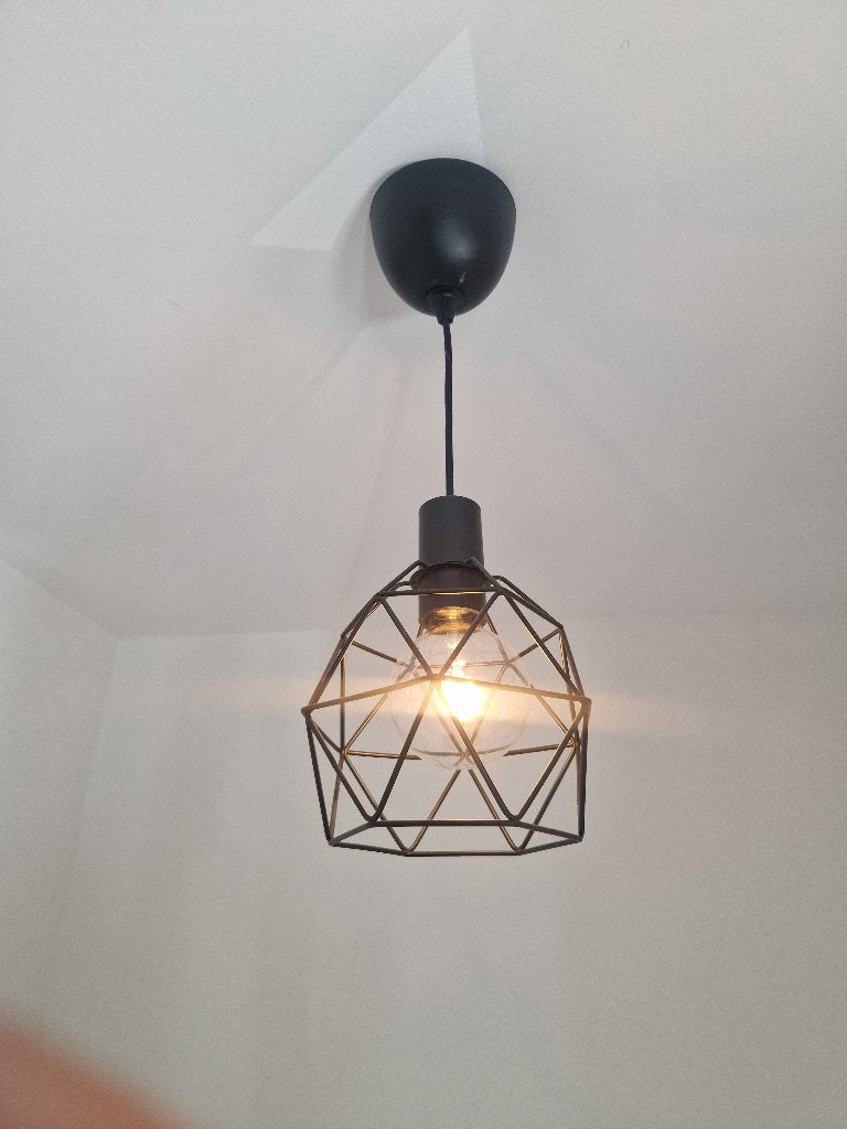 IKEA BRUNSTA hanglamp Ø20 cm 3x, Ophalen, Zo goed als nieuw, Metaal, E27 (groot)