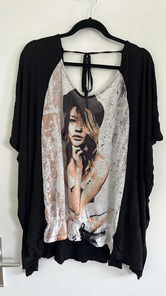Mat fashion  L/XL. Maat 48-50, Kleding | Dames, Grote Maten, Ophalen of Verzenden, Gedragen, Zwart, Shirt of Top
