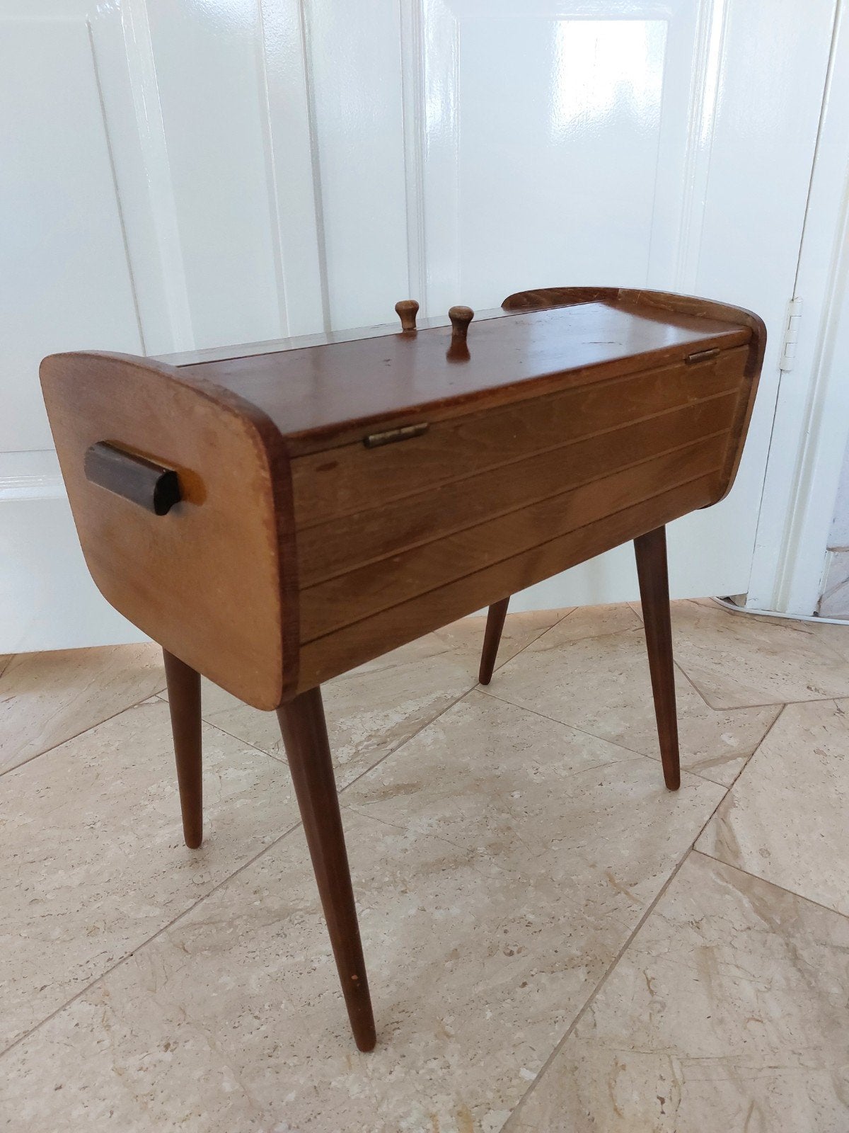 Vintage naaikastje naaidoos kastje jaren 50 60, Ophalen, Huis en Inrichting