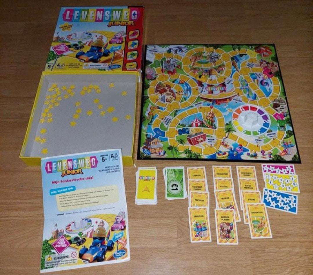 Levensweg Junior Bordspel - Mijn Fantastische Dag!, Een of twee spelers, Ophalen, Gebruikt, Hasbro