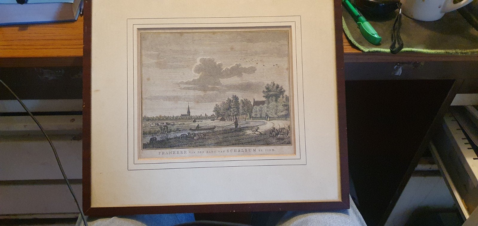 Franeker van den kant van Schalsum te zien, Antiek en Kunst, Ophalen of Verzenden