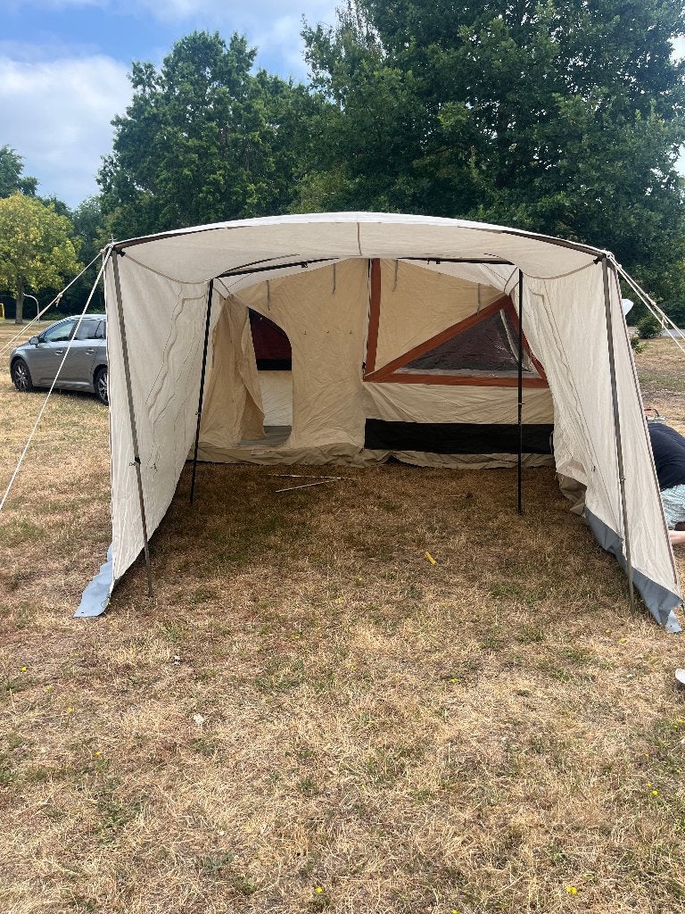 Unieke UITGEBOUWDE Holtkamper vouwwagen, Caravans en Kamperen, Vouwwagens, Ophalen, Beige, Aanwezig, Holtkamper