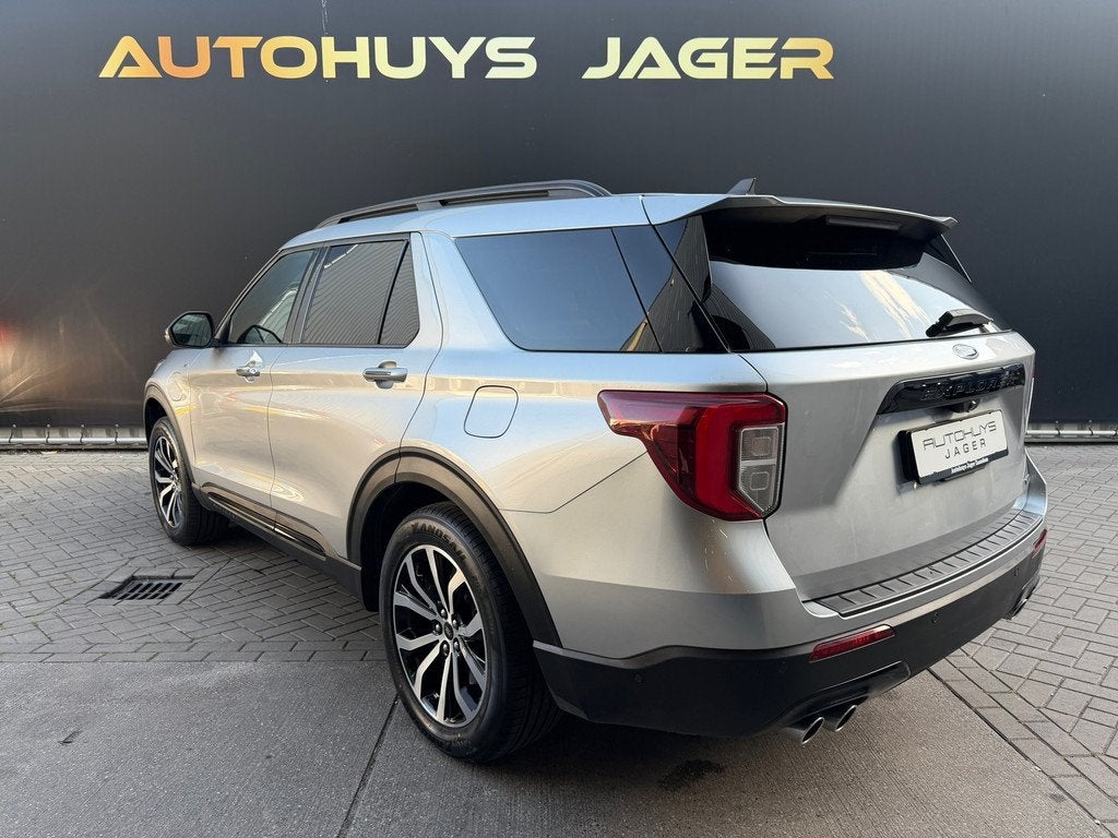Ford Explorer 3.0 V6 EcoBoost PHEV ST-Line 7p. Pano Leer Car, Auto's, Automaat, Zwart, Bedrijf, 2956 cc