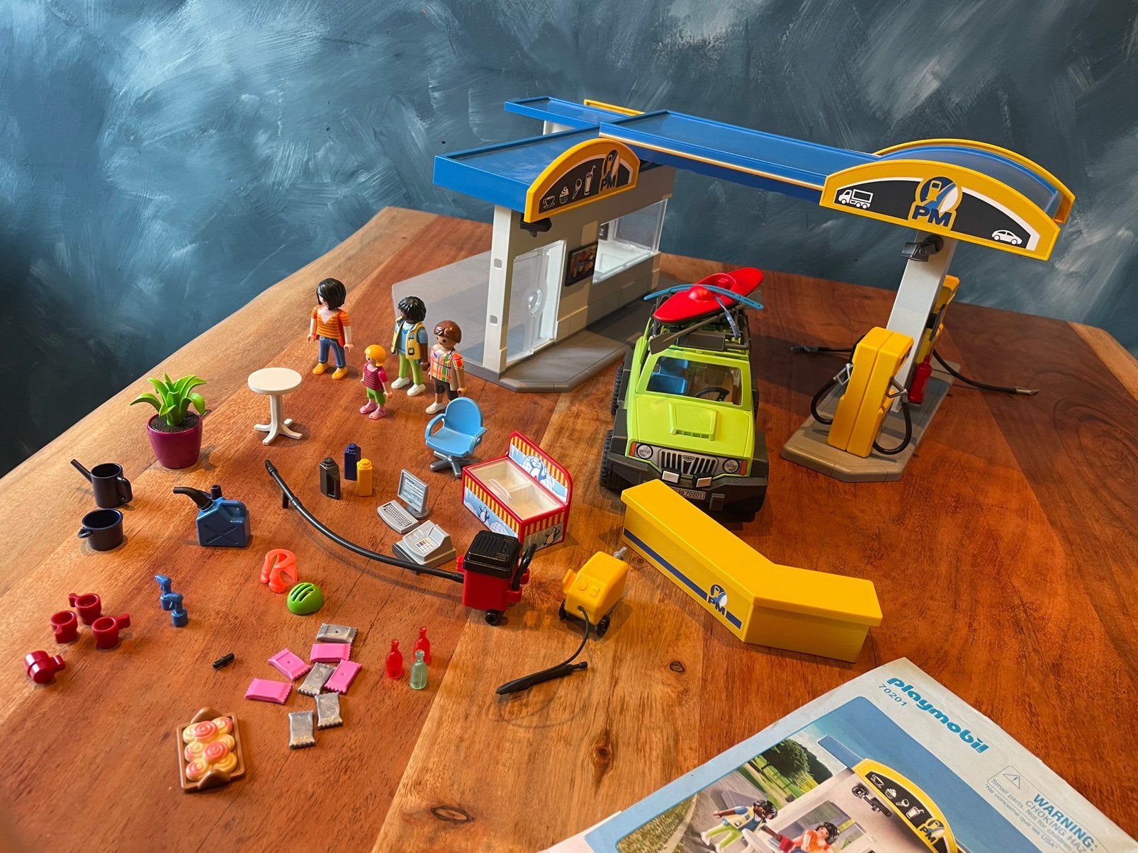 Playmobil tankstation, Kinderen en Baby's, Ophalen, Gebruikt, Complete set