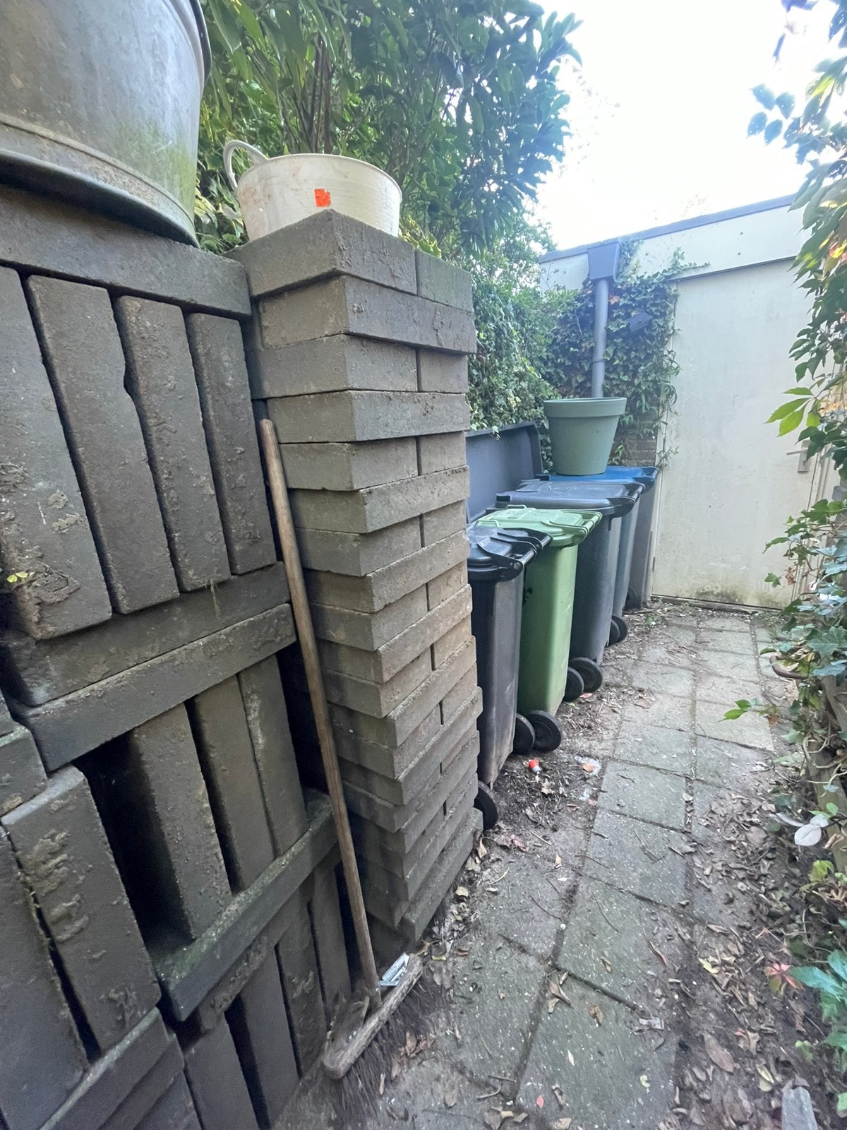 Mooie dikke terrastegels, Gebruikt, Composiet, Ophalen of Verzenden, 10 m² of meer
