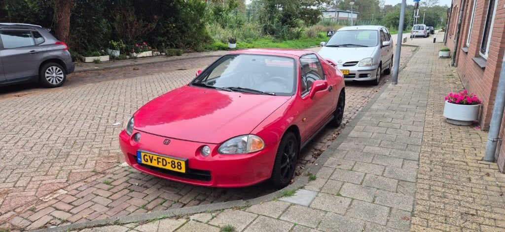 Honda CRX 1.6 Coupe ESI U9 1993 Rood, Voorwielaandrijving, 125 pk, Zwart, 4 cilinders