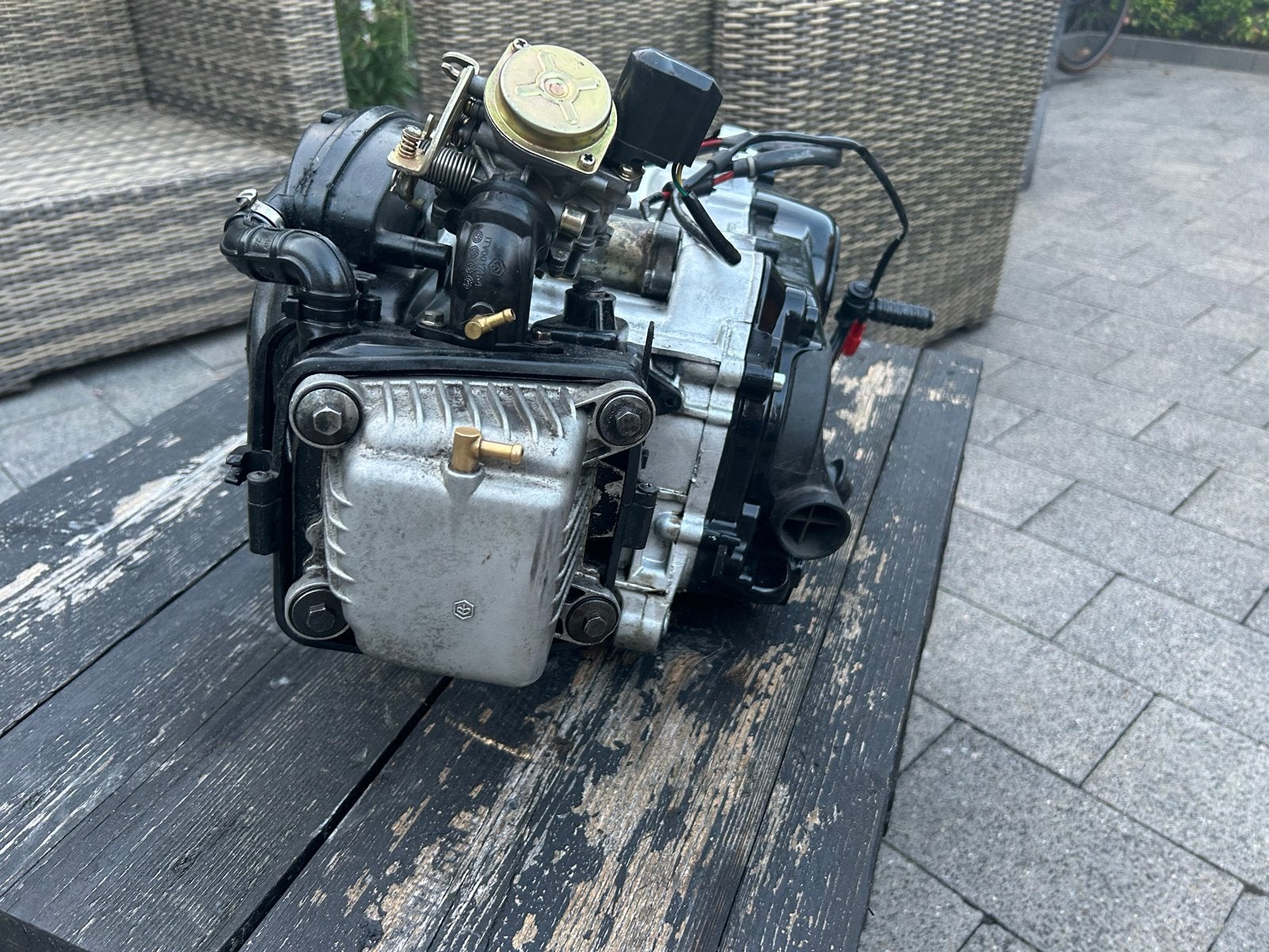 Piaggio 80 cc 4T2V Blok - Korte Carter, Kleine Trommel, Ophalen, Gebruikt, Blok, Piaggio