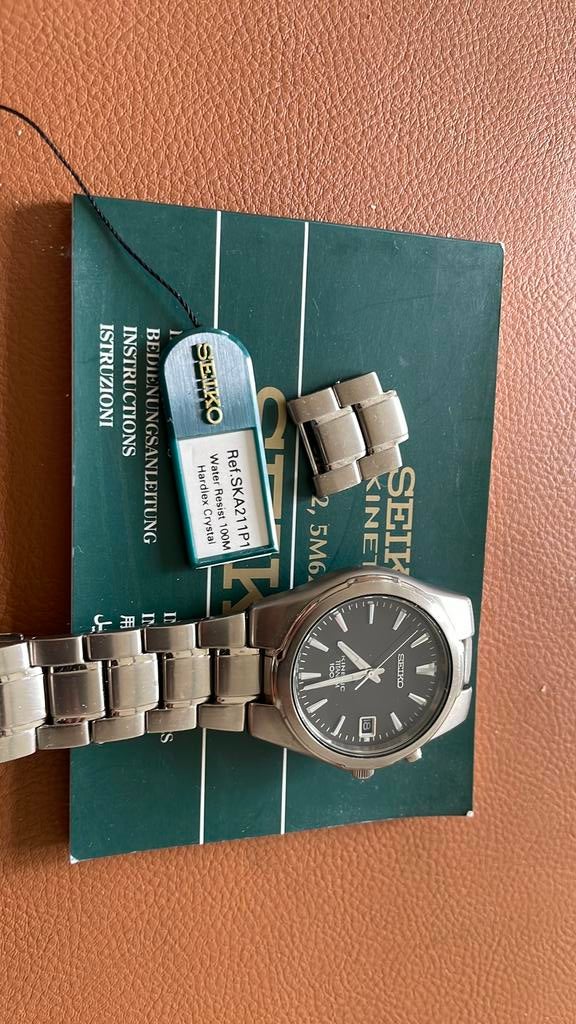 Seiko SKA211P1 Kinetic Titanium, Polshorloge, Overige materialen, Ophalen of Verzenden, Zo goed als nieuw