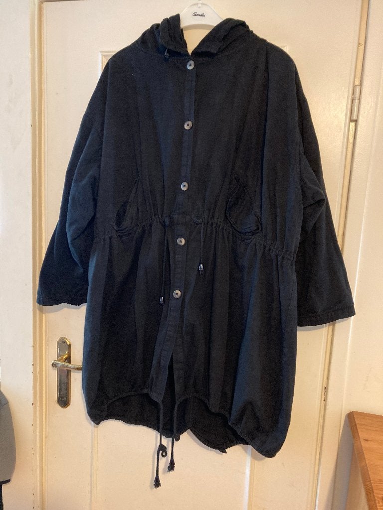 Aparte zwarte gevoerde katoenen jas van Bora, maat XL, Kleding | Dames, Bora, Verzenden, Zwart, Nieuw