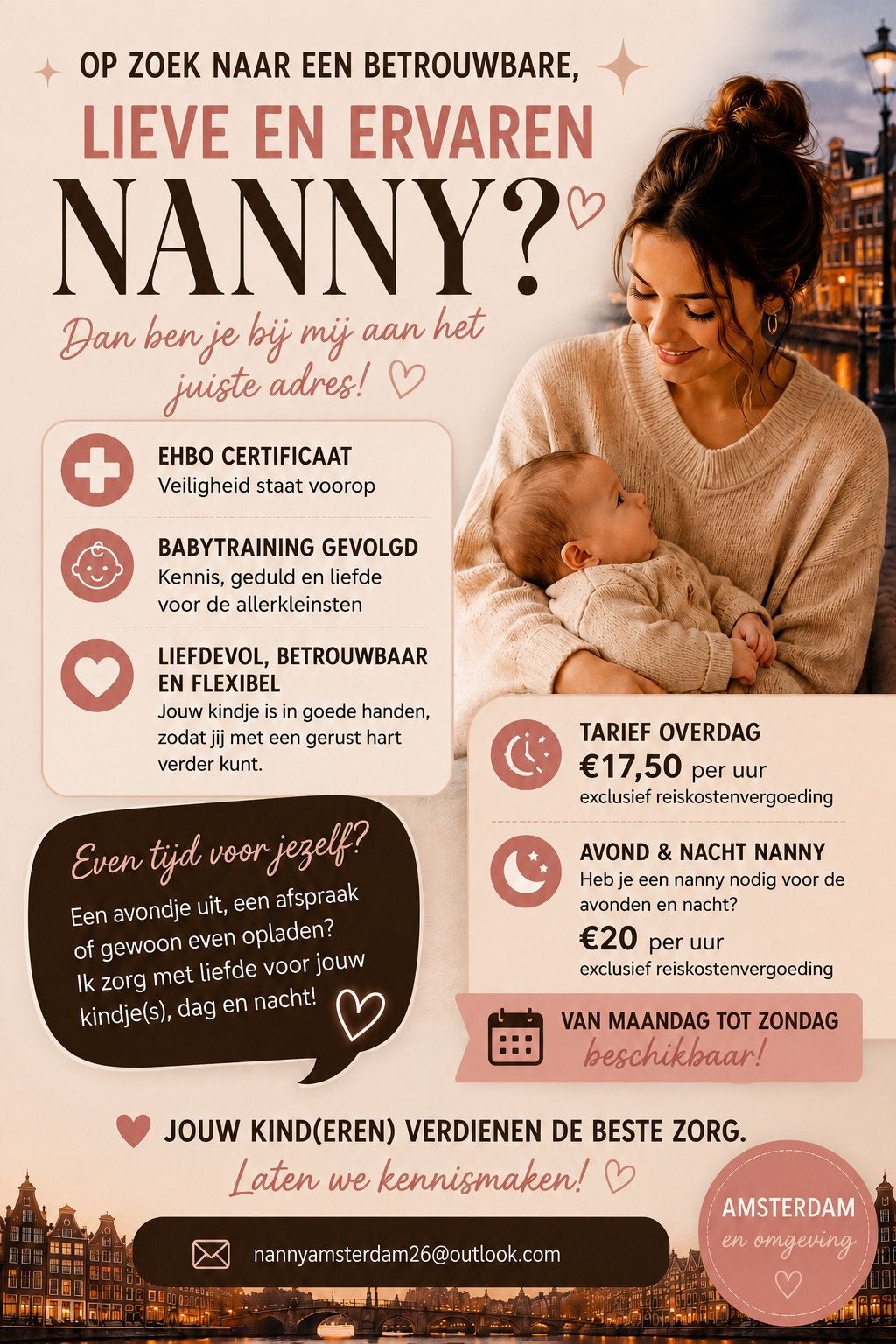 Nanny, Oppas, Variabele uren, MBO, Vanaf 10 jaar, Overige vormen