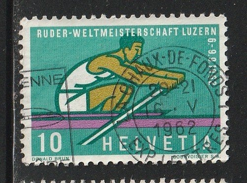 Zwitserland 1962 - W.K Roeien, Postzegels en Munten, Ophalen, Gestempeld