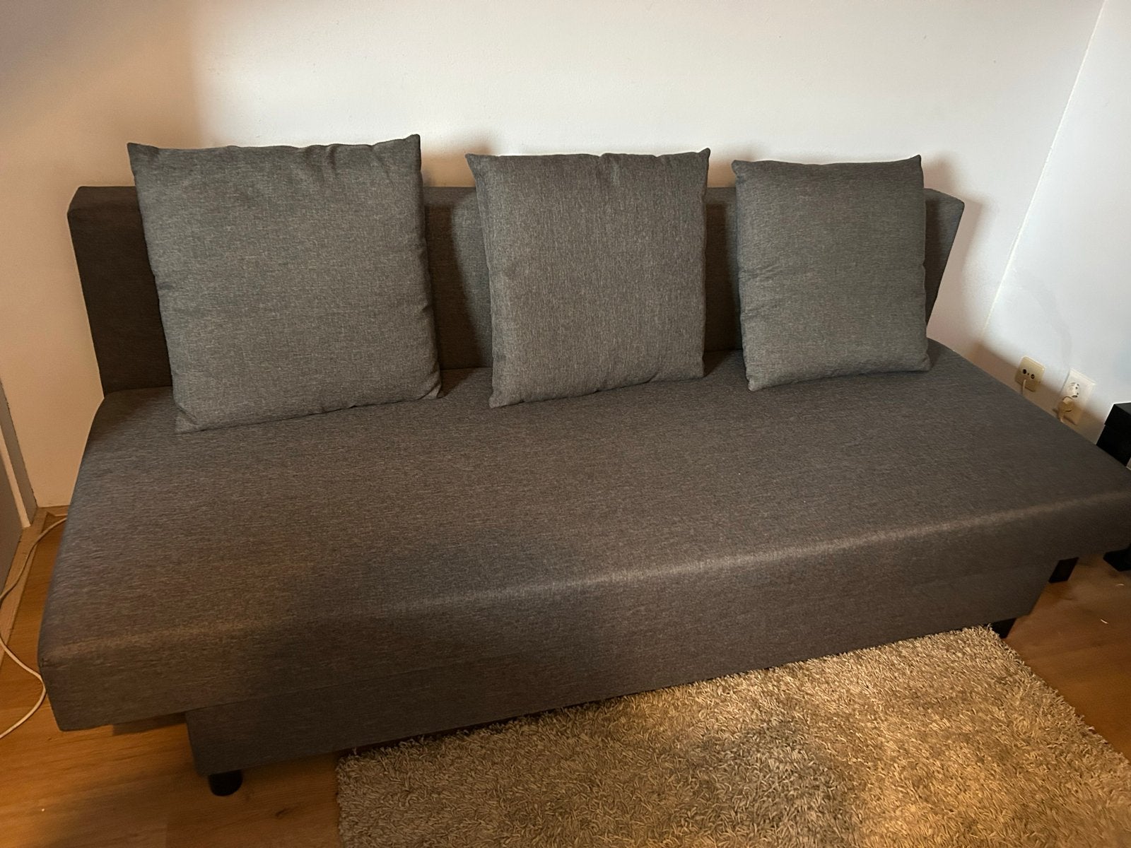 IKEA FRIHETEN slaapbank - Grijs, zo goed als nieuw, Ophalen, Tweepersoons, Zo goed als nieuw, Overige maten