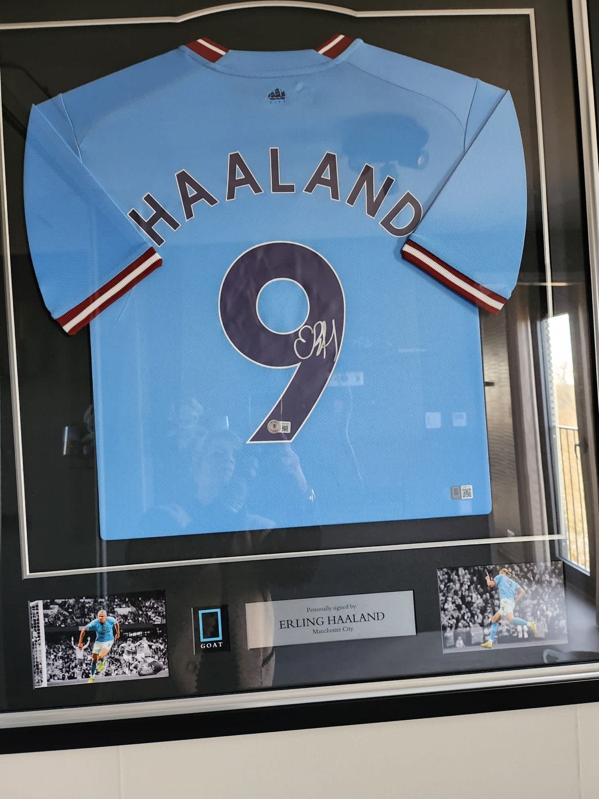 Gesigneerd Haaland shirt met certificaat van echtheid, Ophalen of Verzenden, Zo goed als nieuw, Buitenlandse clubs, Shirt