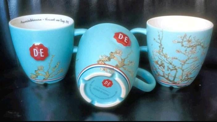 Cappuccino koppen Vincent van Gogh Amandelbloesem voor D.E., Ophalen of Verzenden, Zo goed als nieuw