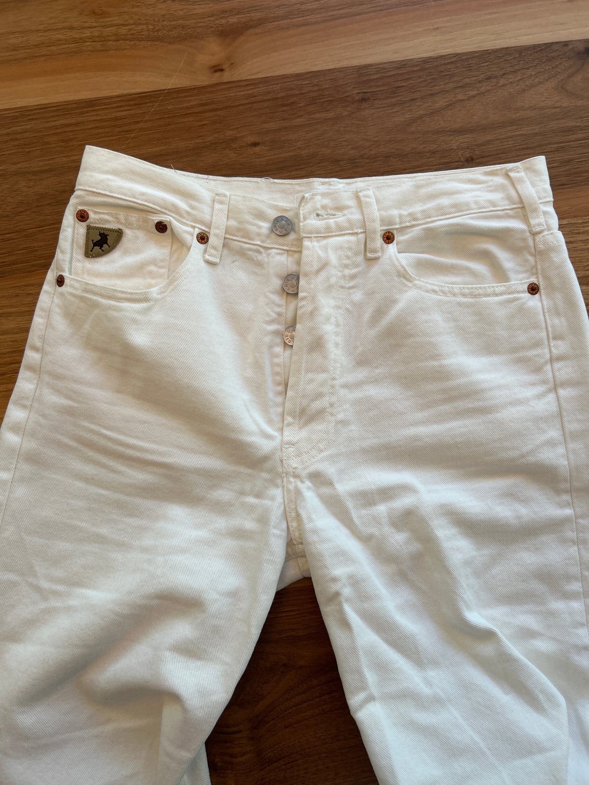 Loïs Lindsay Palazzo jeans - W27 L34 - Off White, Kleding | Dames, Ophalen of Verzenden, Zo goed als nieuw, Wit, W27 (confectie 34) of kleiner