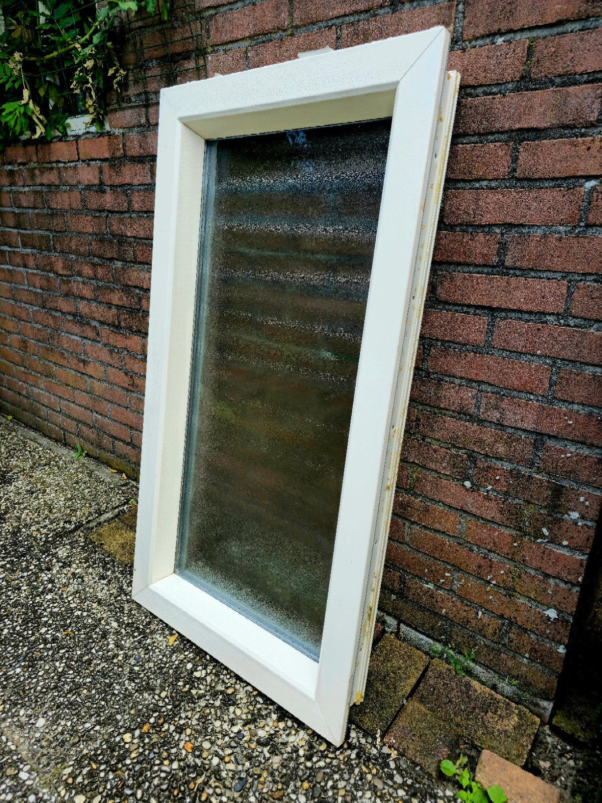 Vast kunststof raam 60 x 111 cm – dubbel glas – RAL 9001, Doe-het-zelf en Verbouw, Kozijnen en Schuifpuien, Kunststof, Raamkozijn