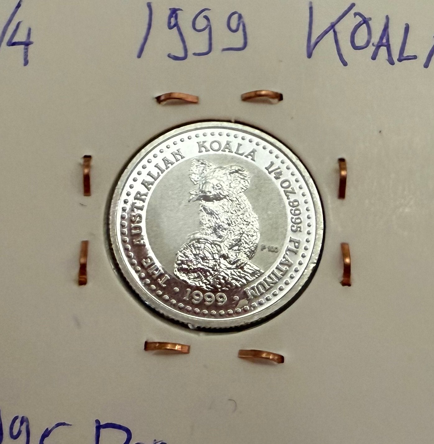 1/4oz Platina / 1999 Koala / 999,5 Platina, Postzegels en Munten, Ophalen of Verzenden, Platina