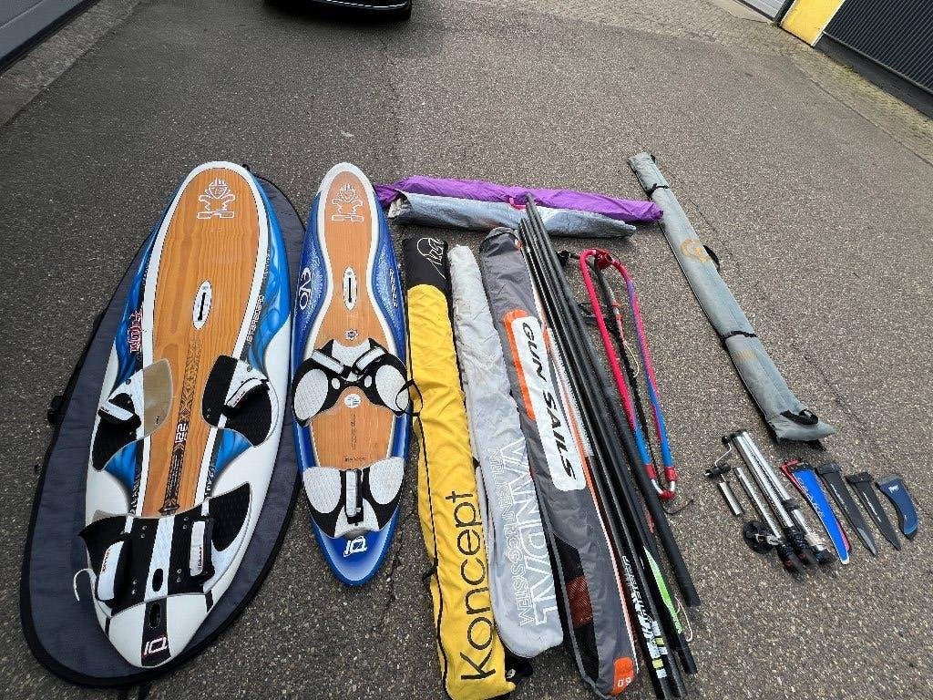 Complete windsurfset Starboard Futura / Evo, Ophalen, Gebruikt, Minder dan 250 cm, Starboard