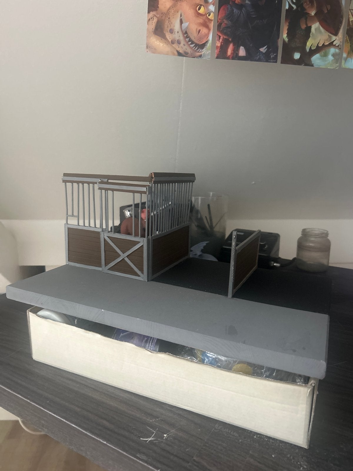 Schleich handgemaakte stal voor paarden, Kinderen en Baby's, Speelgoed | Overig, Ophalen, Gebruikt, Jongen of Meisje