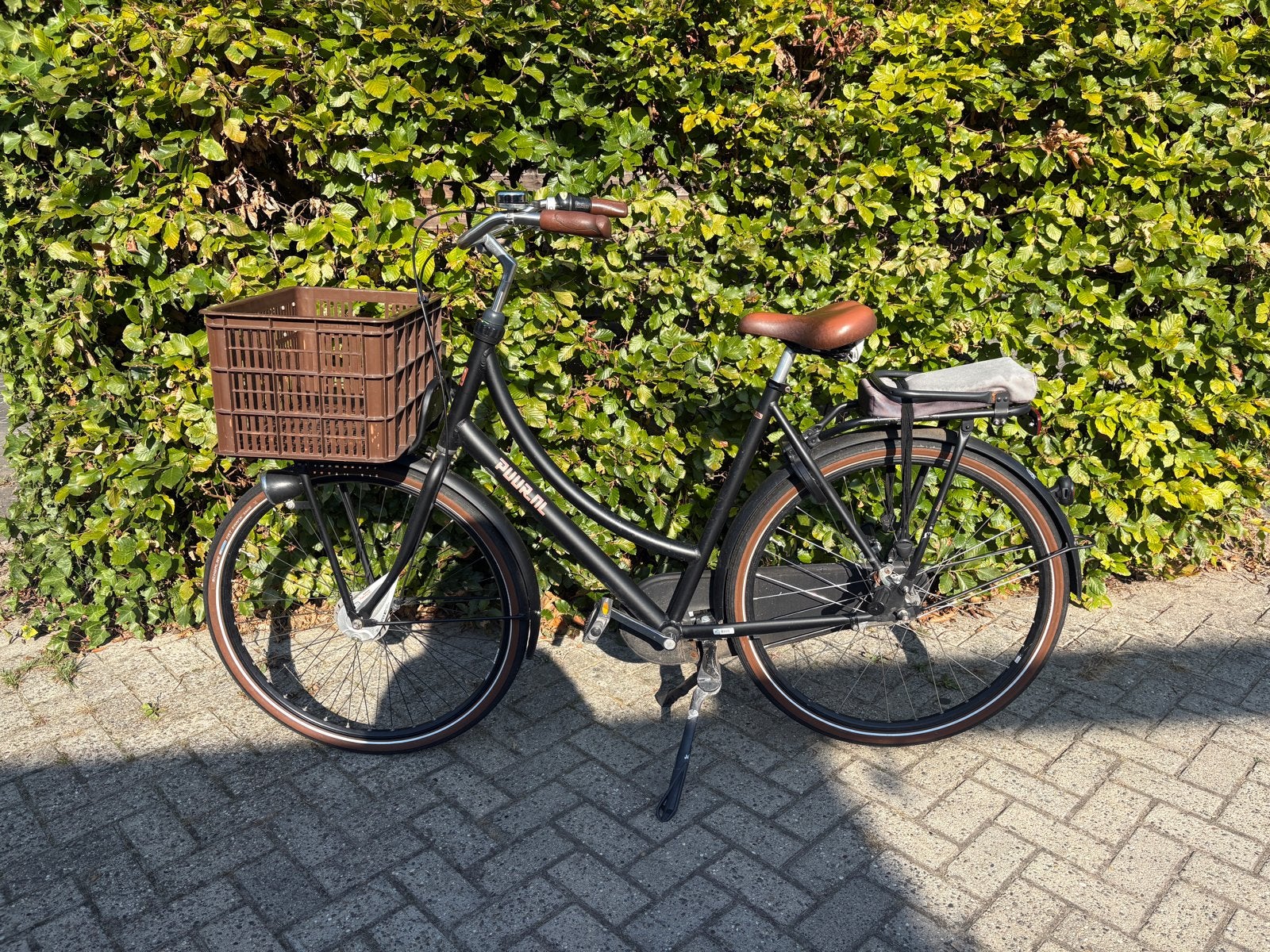 Gazelle Puur NL transportfiets met krat, Ophalen, Terugtraprem, Gebruikt, Versnellingen