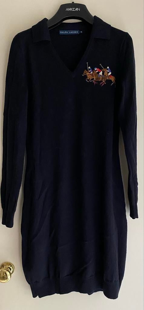 Originele Ralph Lauren wollen jurkje blauw - Maat M - Nieuw, Kleding | Dames, Maat 38/40 (M), Nieuw, Knielengte, Verzenden