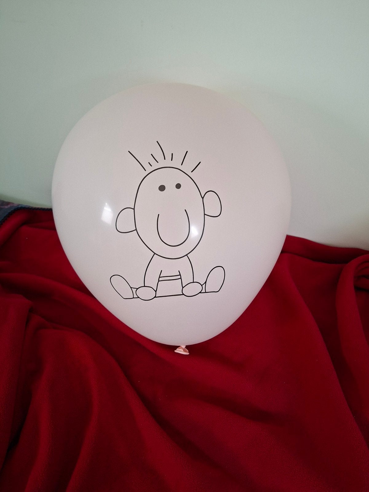 Grote ballon 80cm hoog  met babyafbeelding, Ophalen of Verzenden, Nieuw, Feestartikel, Geboorte of Huwelijk