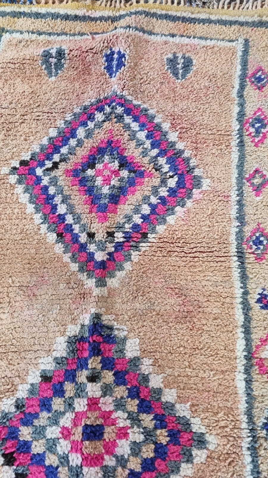 Vintage Berber vloerkleed - Handgeknoopt Marokkaans tapijt, Huis en Inrichting, Verzenden, Zo goed als nieuw, Wit, Berber, Bohemian, Vintage, Etnisch