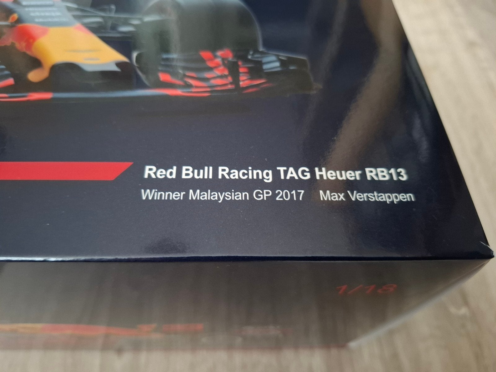 Max Verstappen Red Bull RB13 2017 Maleisië Spark 1:18, Ophalen of Verzenden, Zo goed als nieuw, Overige typen, Overige merken