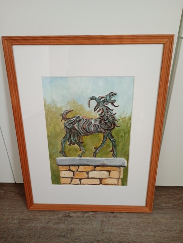 Vastenavend/krabbegat schilderij van de geit, Ophalen of Verzenden