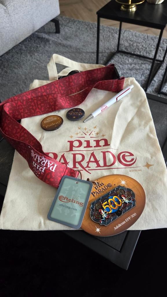 Efteling Pin Parade Jubileum EPP 500 set, Ophalen, Zo goed als nieuw, Overige typen