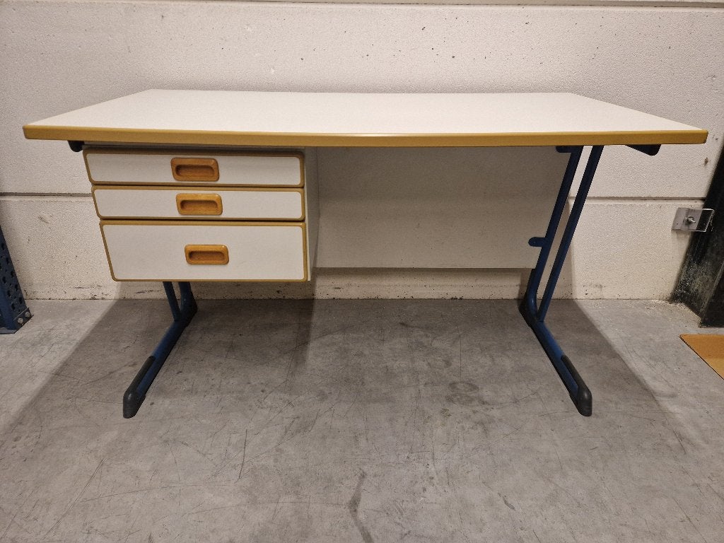 Profi Schilte Schoolbureau 130x65 cm (zgan), Ophalen, Gebruikt, Metaal, Schoolbureau