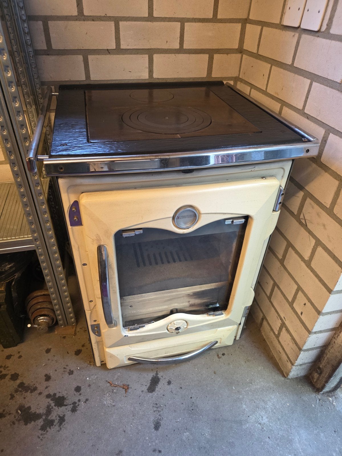 Nordica Extraflame CUCINOTTA Houtkachel met kookplaat, Ophalen, Gebruikt, Vrijstaande haard, Houthaard