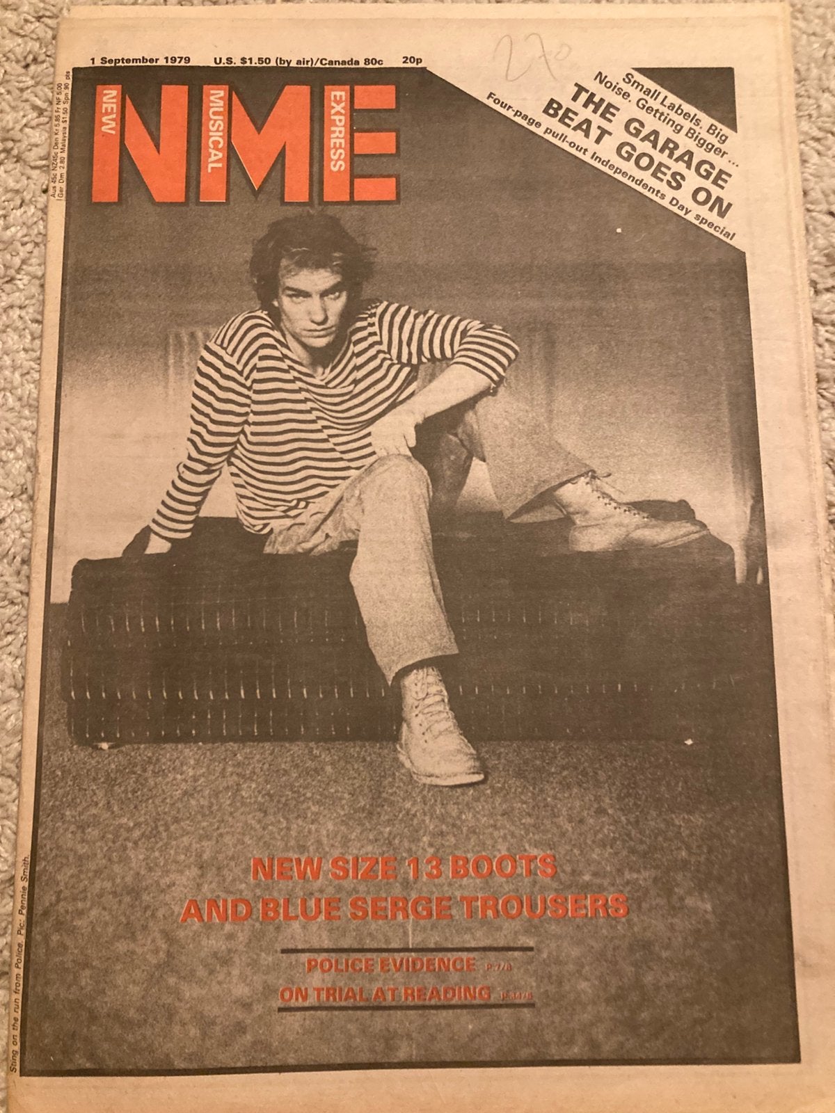 NME 1979 oa THE POLICE John Fahey, Ophalen of Verzenden, Gelezen, Muziek, Film of Tv