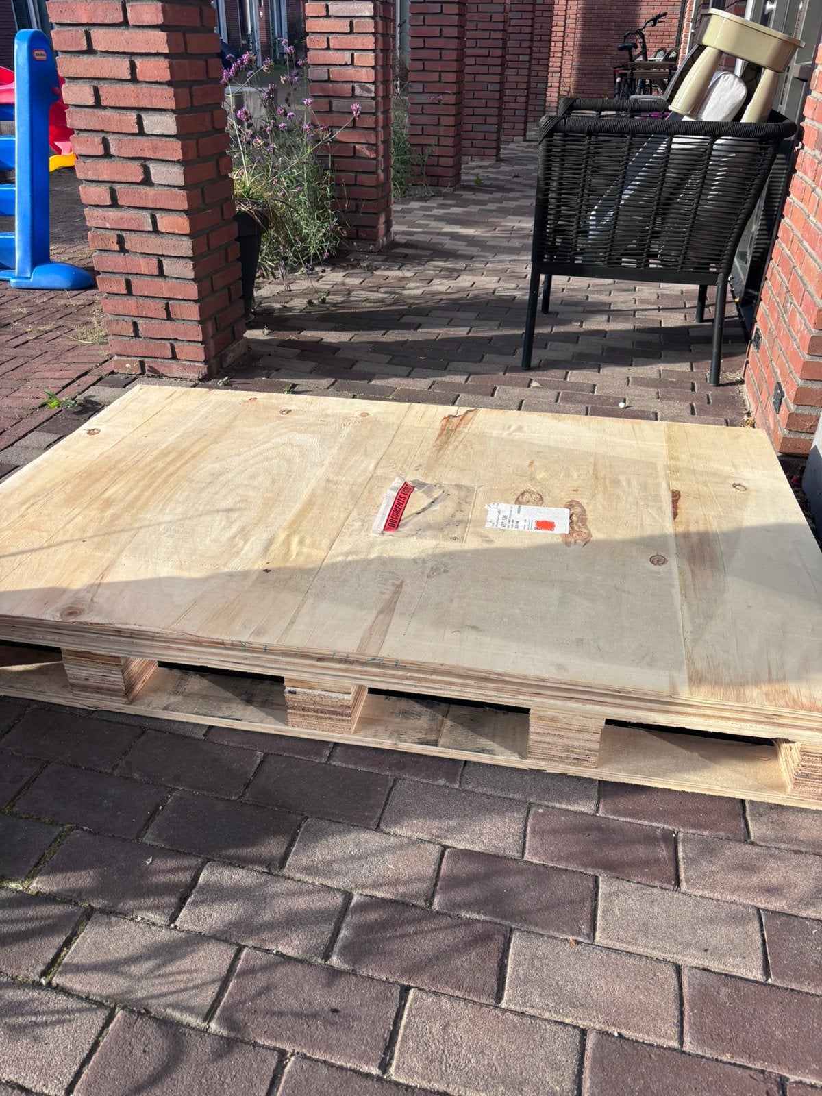 Houten pellet, Ophalen, Zo goed als nieuw, Pallet, Minder dan 200 cm