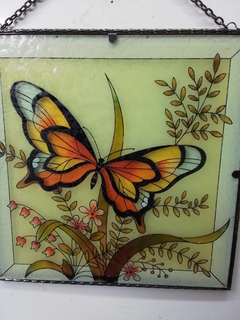 14947) mooie raamhanger  vlinder 26x36 cm, Ophalen of Verzenden, Zo goed als nieuw