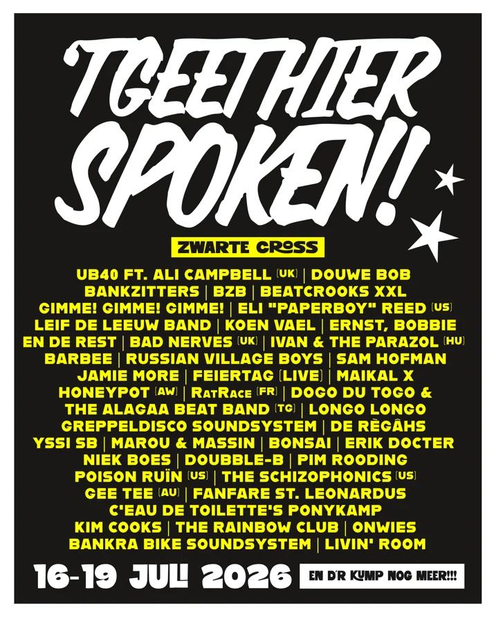 2 x zaterdag ticket Zwarte Cross 2026, Twee personen, Juli