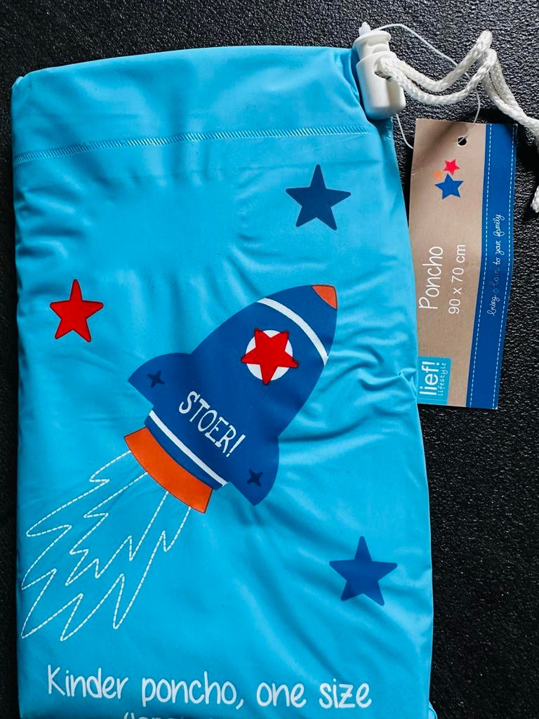 Lief! Lifestyle Kinderponcho Ruimte Raket - Nieuw, Ophalen of Verzenden, Nieuw