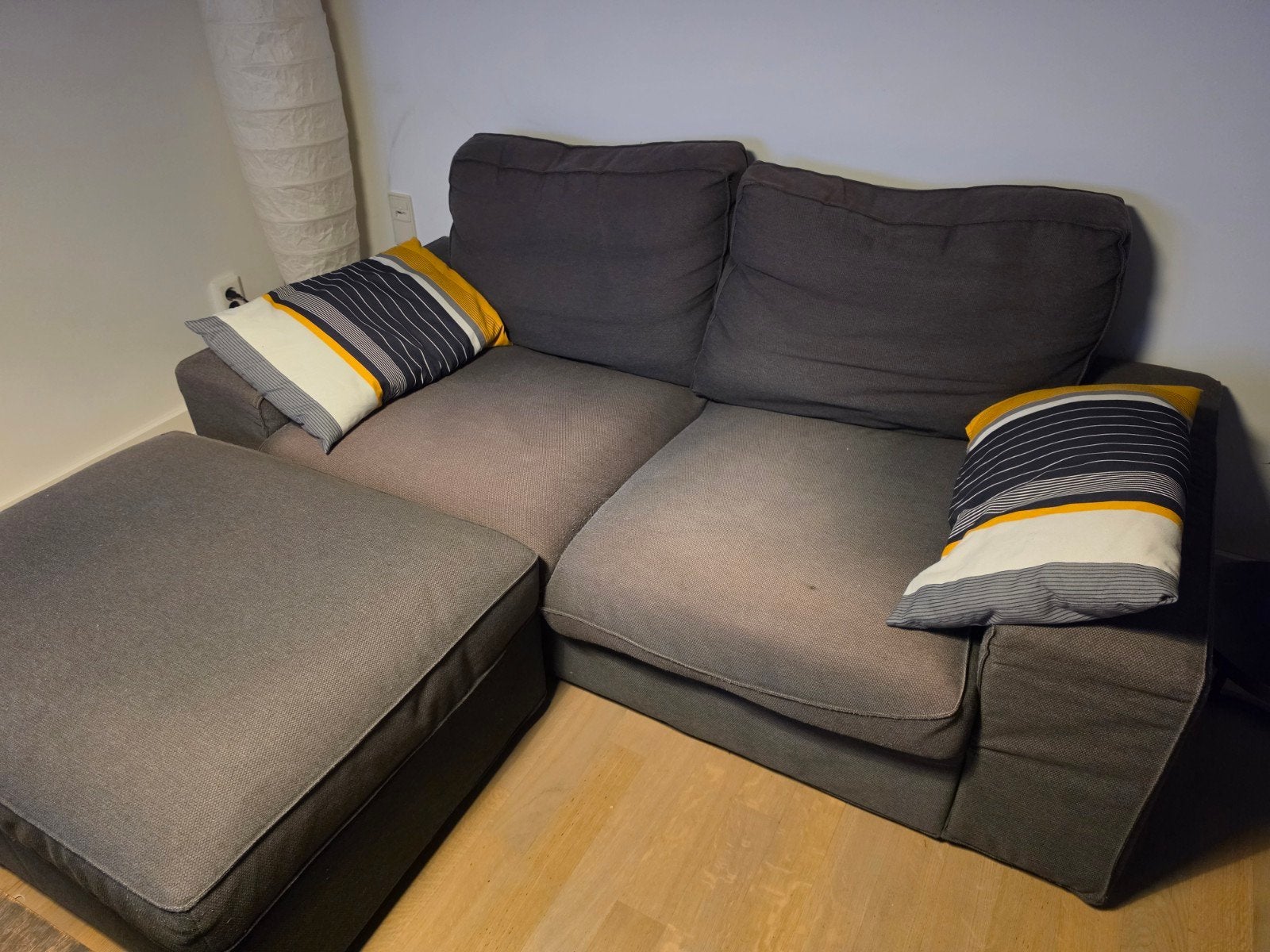 IKEA KIVIK 2-zitsbank met voetenbank en opbergruimte, Ophalen, Gebruikt, Tweepersoons, Rechte bank