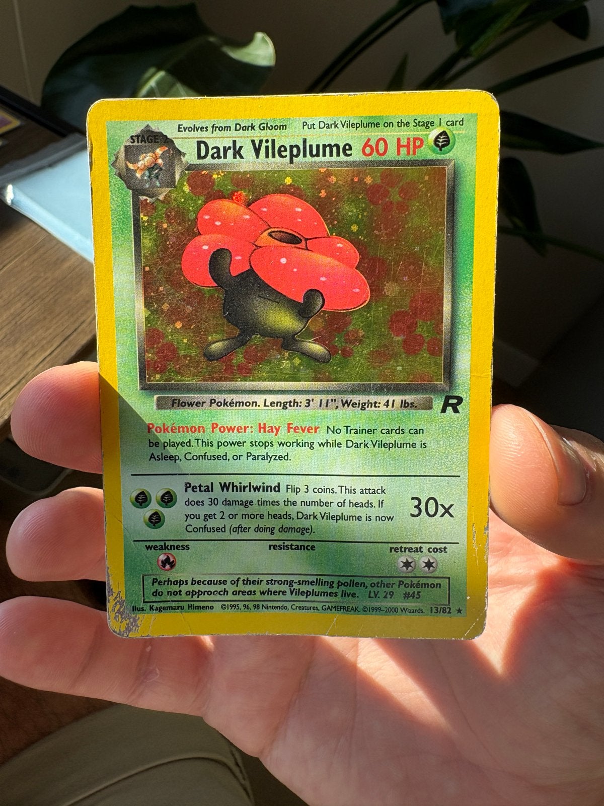 Dark Vileplume Team Rocket Holo (13/82) PO, Ophalen, Gebruikt, Losse kaart