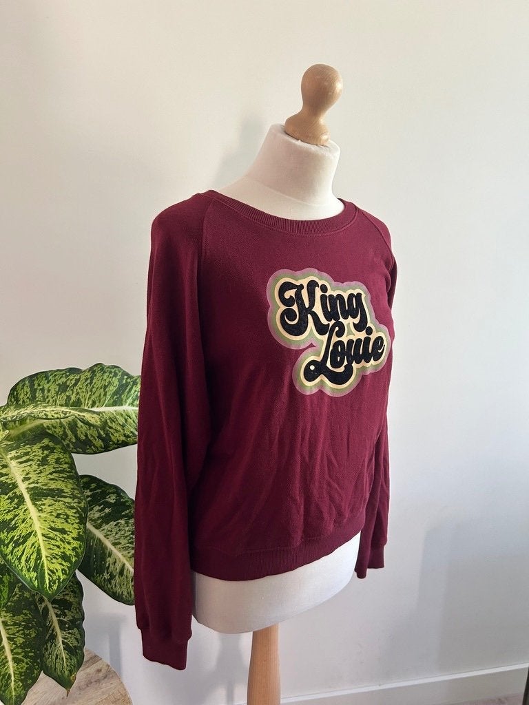 King Louie maat L wijnrode retro trui sweater 3383, Maat 42/44 (L), Ophalen of Verzenden, Zo goed als nieuw, King Louie