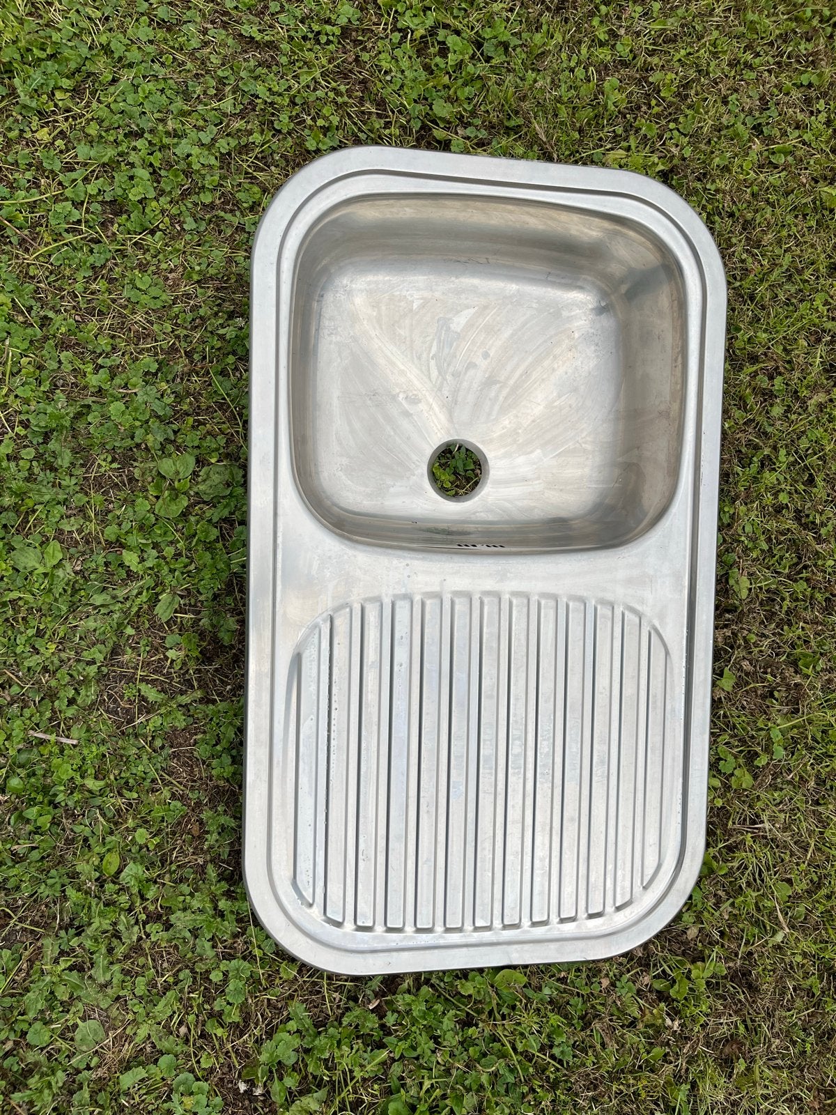 RVS Inbouw Spoelbak met Afdruiprek, Zo goed als nieuw, Minder dan 100 cm, 25 tot 50 cm, Zilver