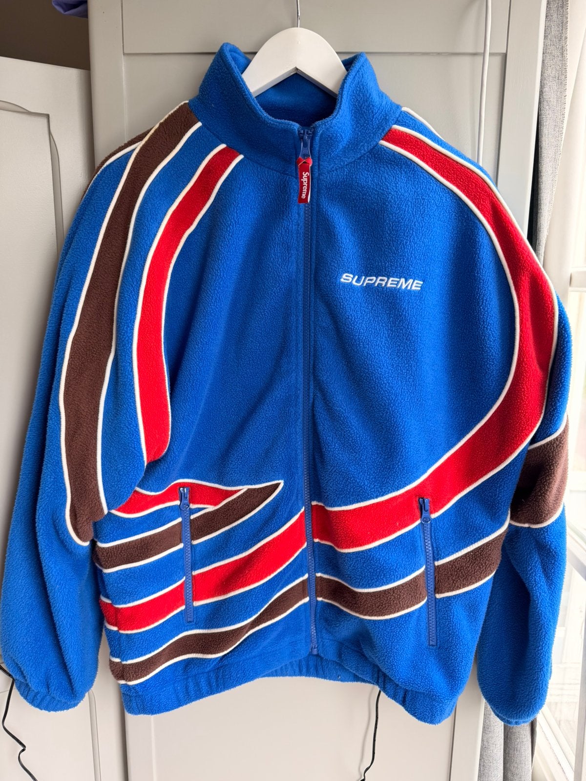 Supreme fleece vest mt S, Ophalen, Blauw, Zo goed als nieuw, Maat 46 (S) of kleiner